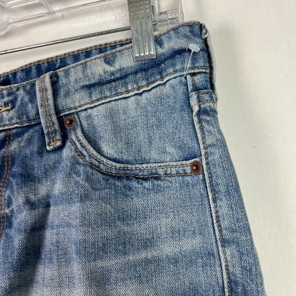 NWT Lucky Brand The Cut Off Shorts Frayed Denim Medium Wash Size 0 25 NEW - Picture 3 of 13